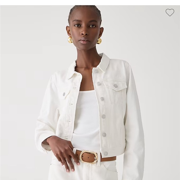 J Crew ladies white jean denim jacket size S - Picture 3 of 6